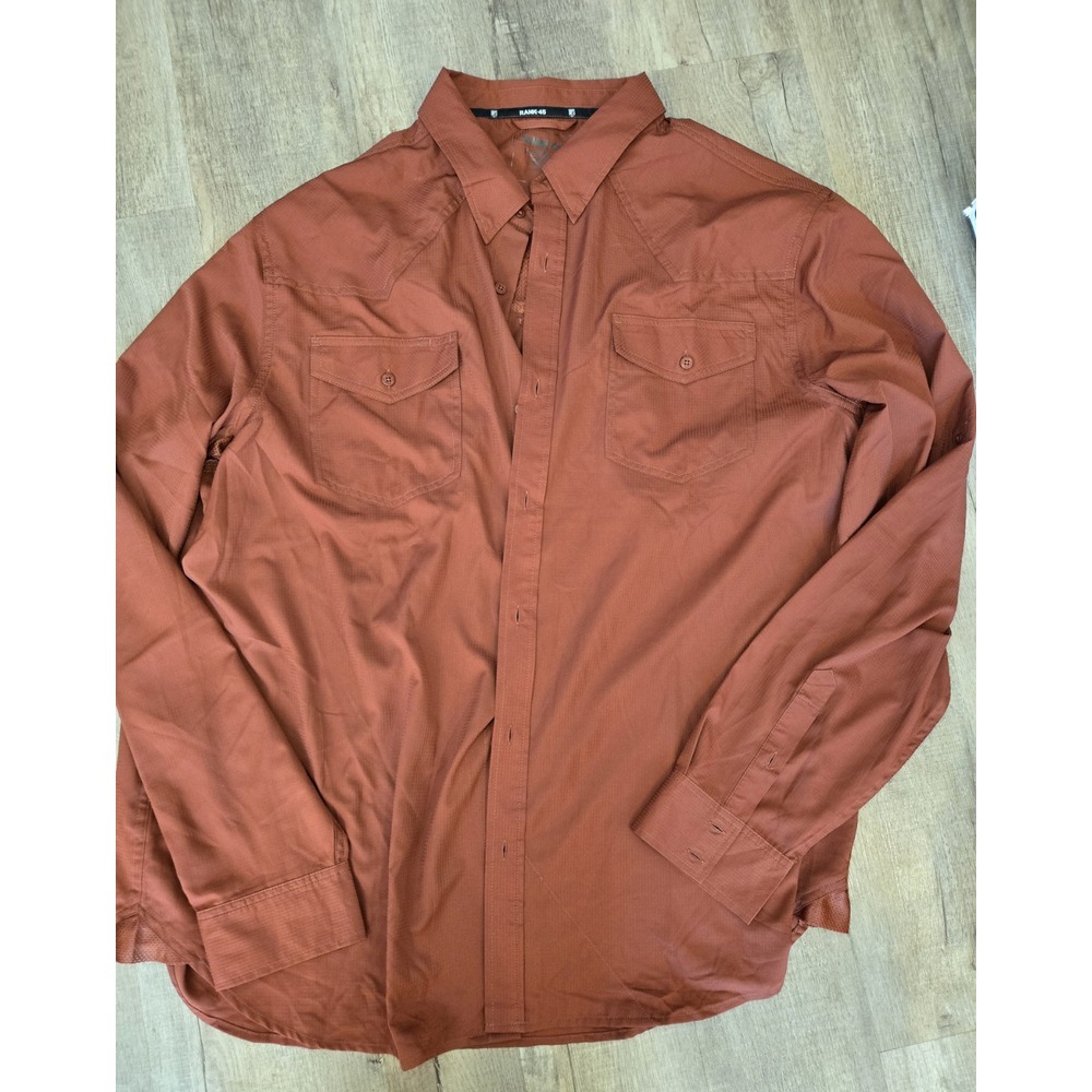 Men's Rust Button Down Shirt